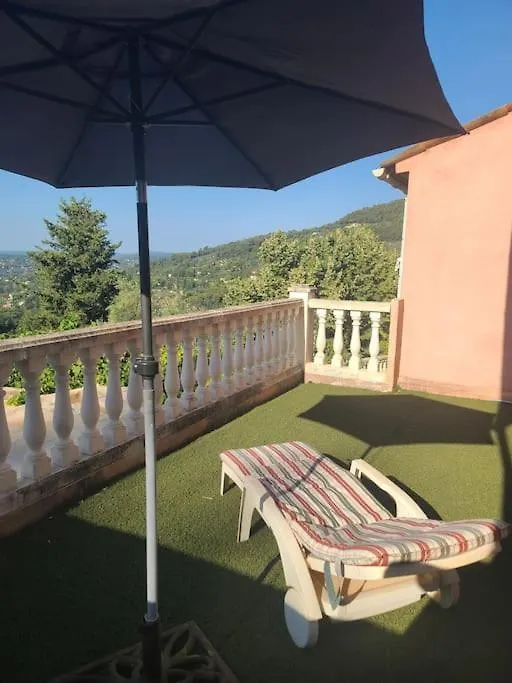 De 1 A 6 Avec Terrasse Solarium, Vue Panoramique Et Parking Gratuit Apartment Grasse